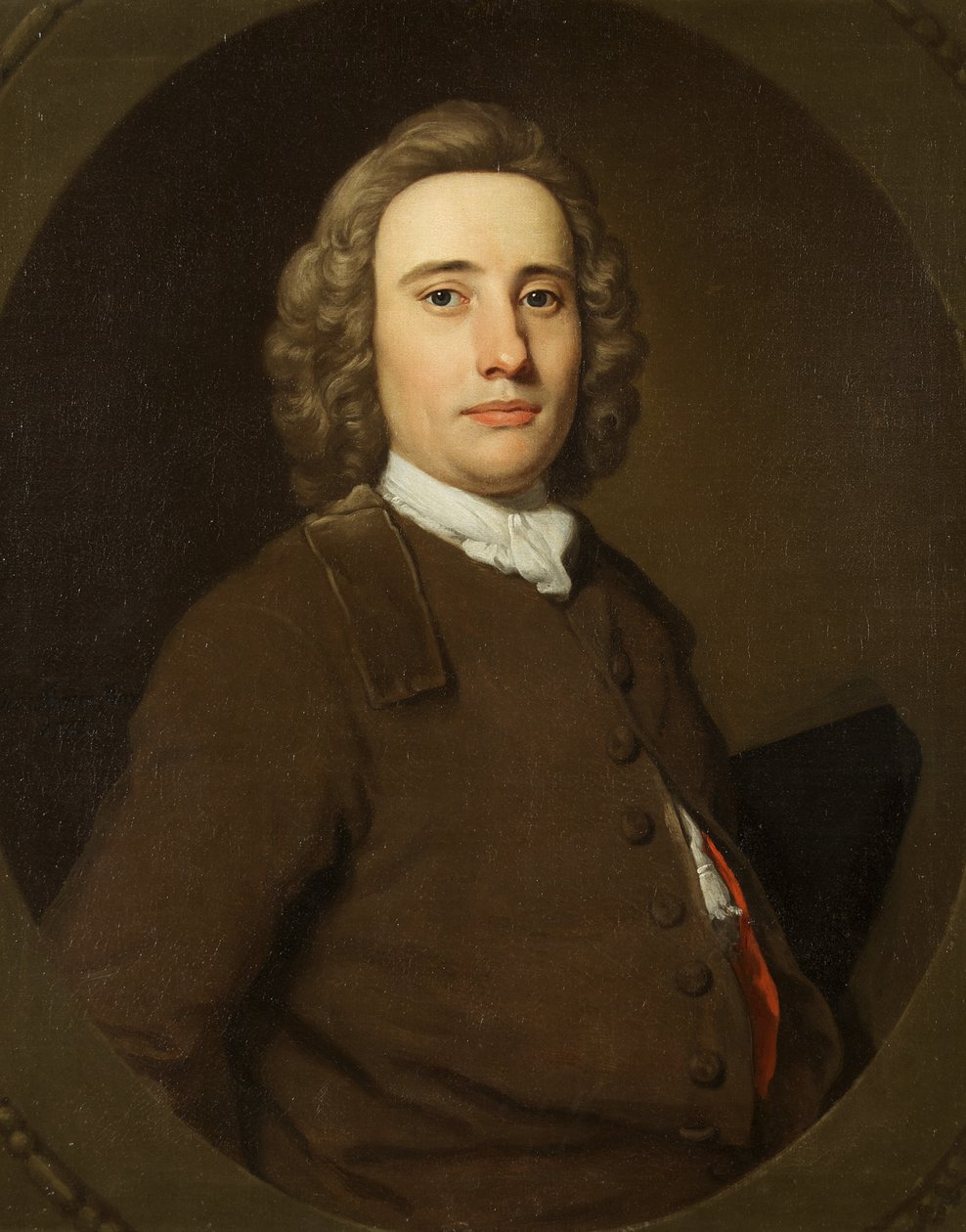 Portræt af en mand i brunt af George Beare