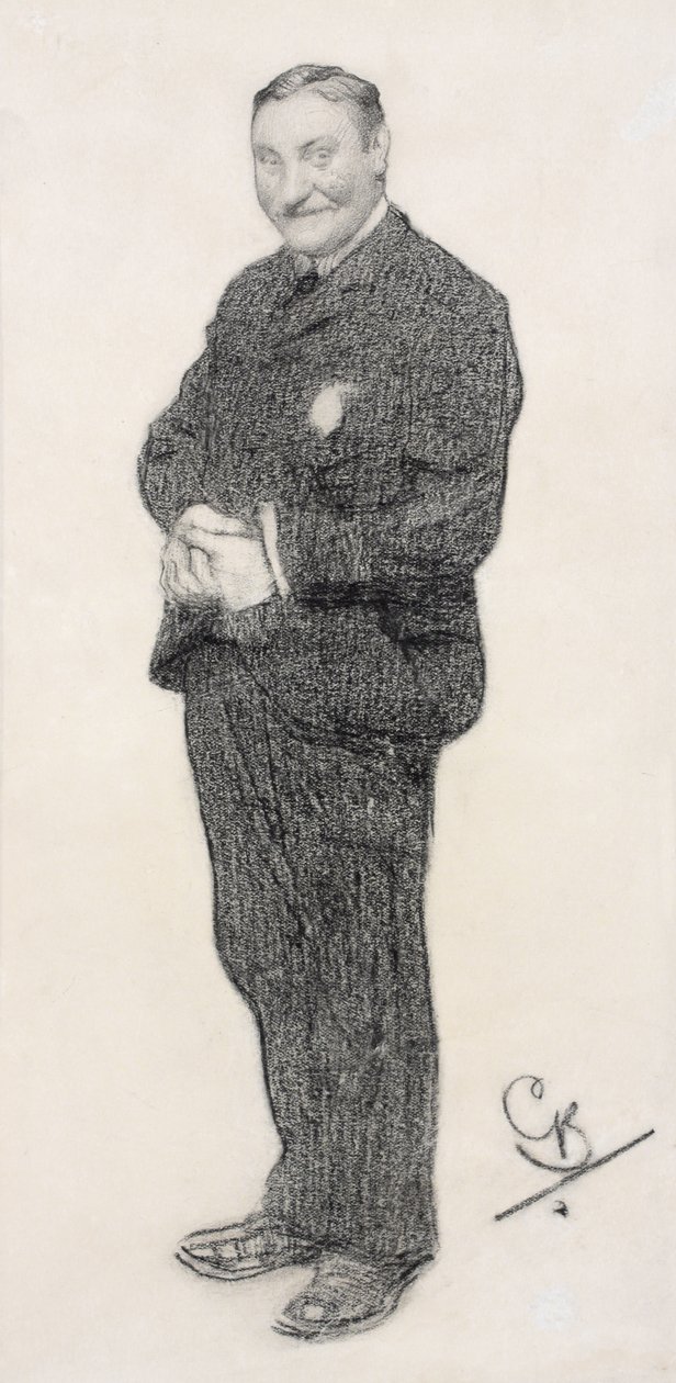 Portræt af H.G. Wells (blyant) af George Belcher