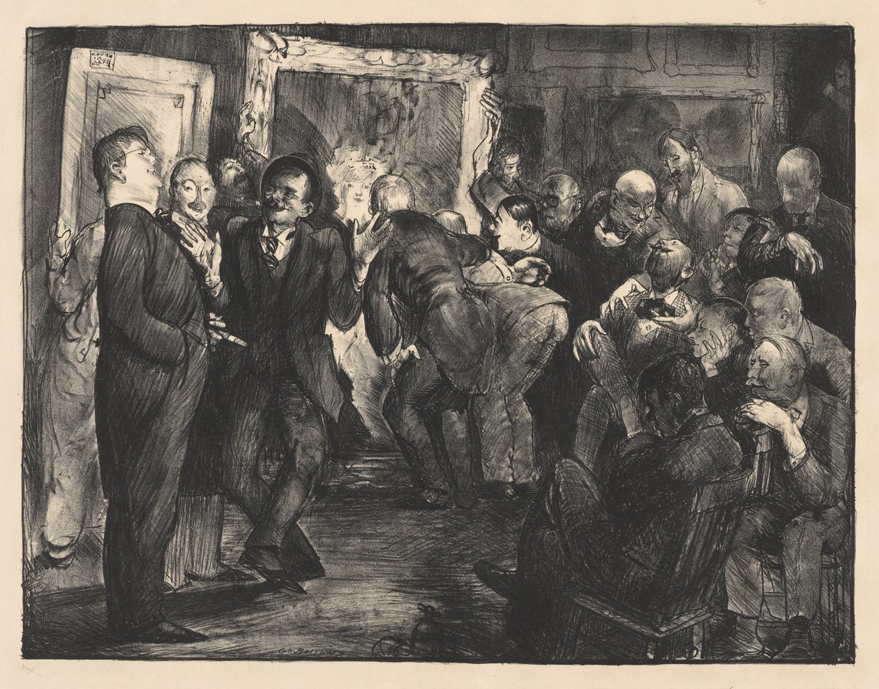 Kunstnere bedømmer kunstværker af George Bellows