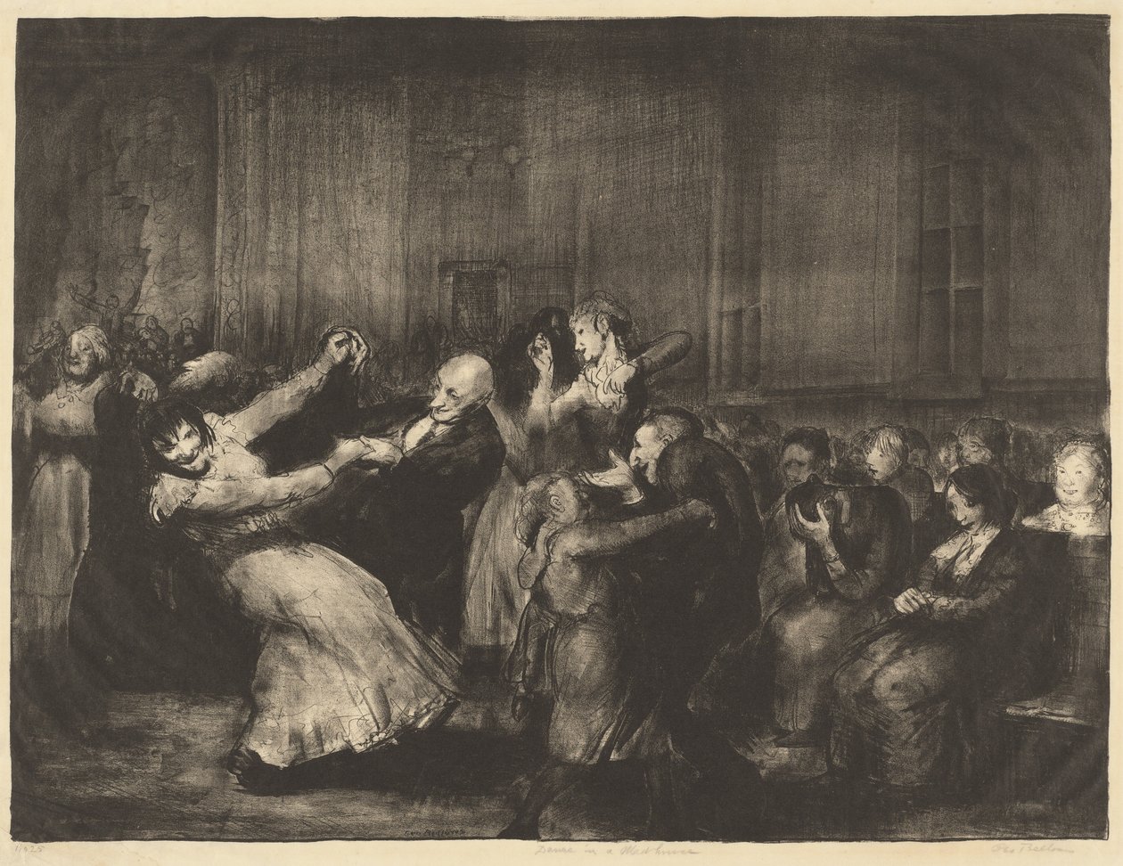Dans i et galehus af George Bellows