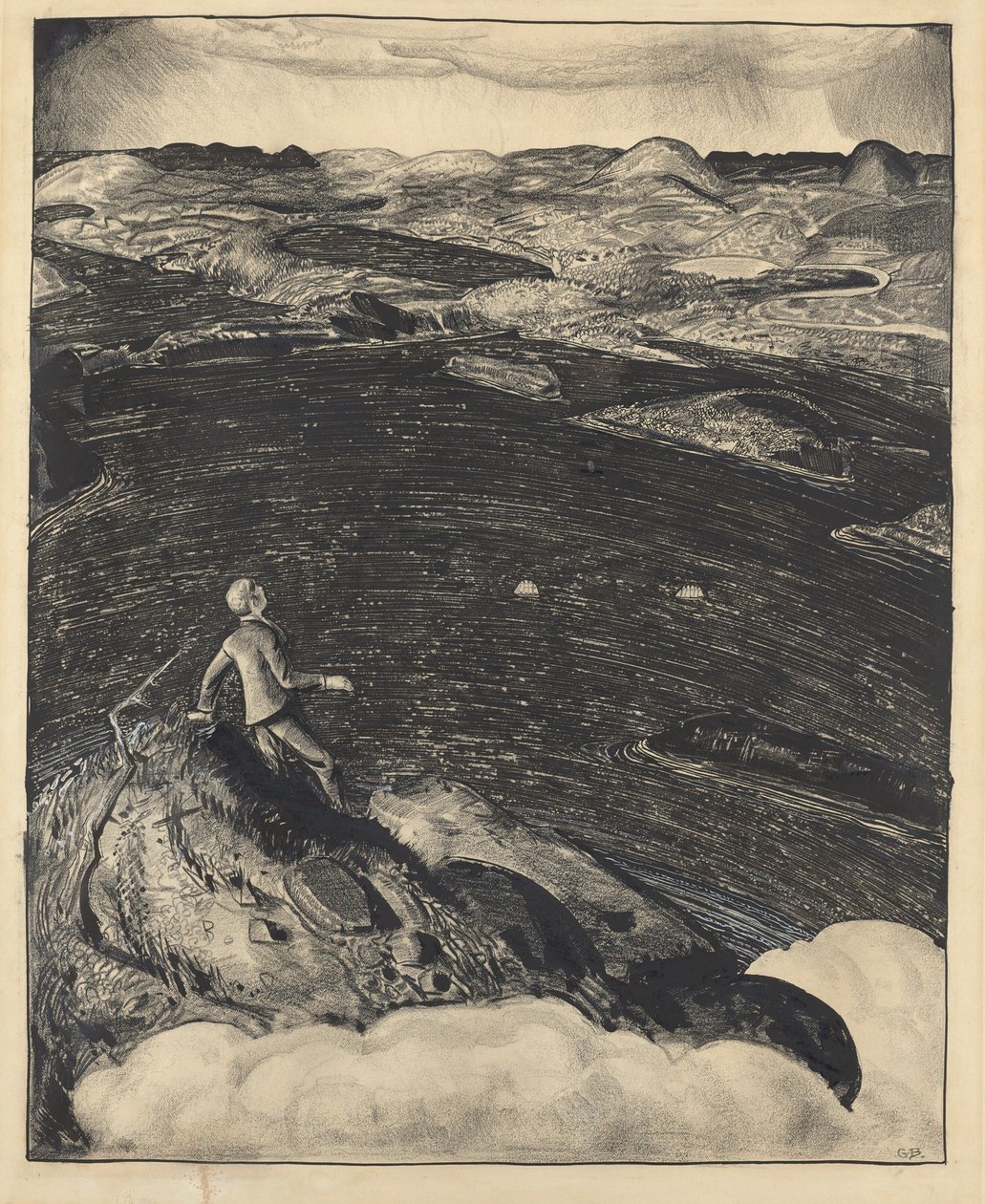 Dancing Town (The Top of the World) af George Bellows