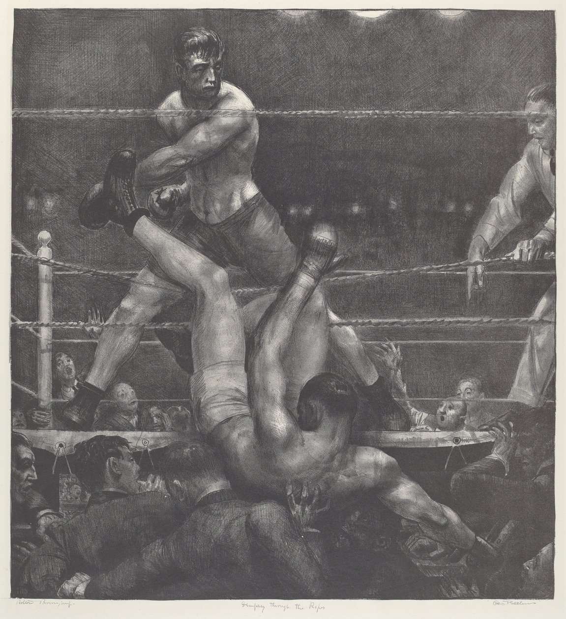 Dempsey gennem rebene af George Bellows