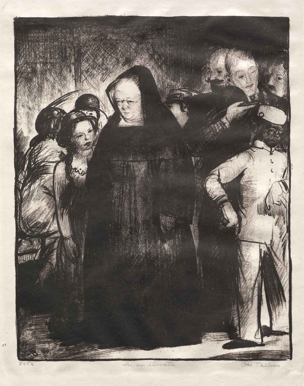 I en elevator af George Bellows