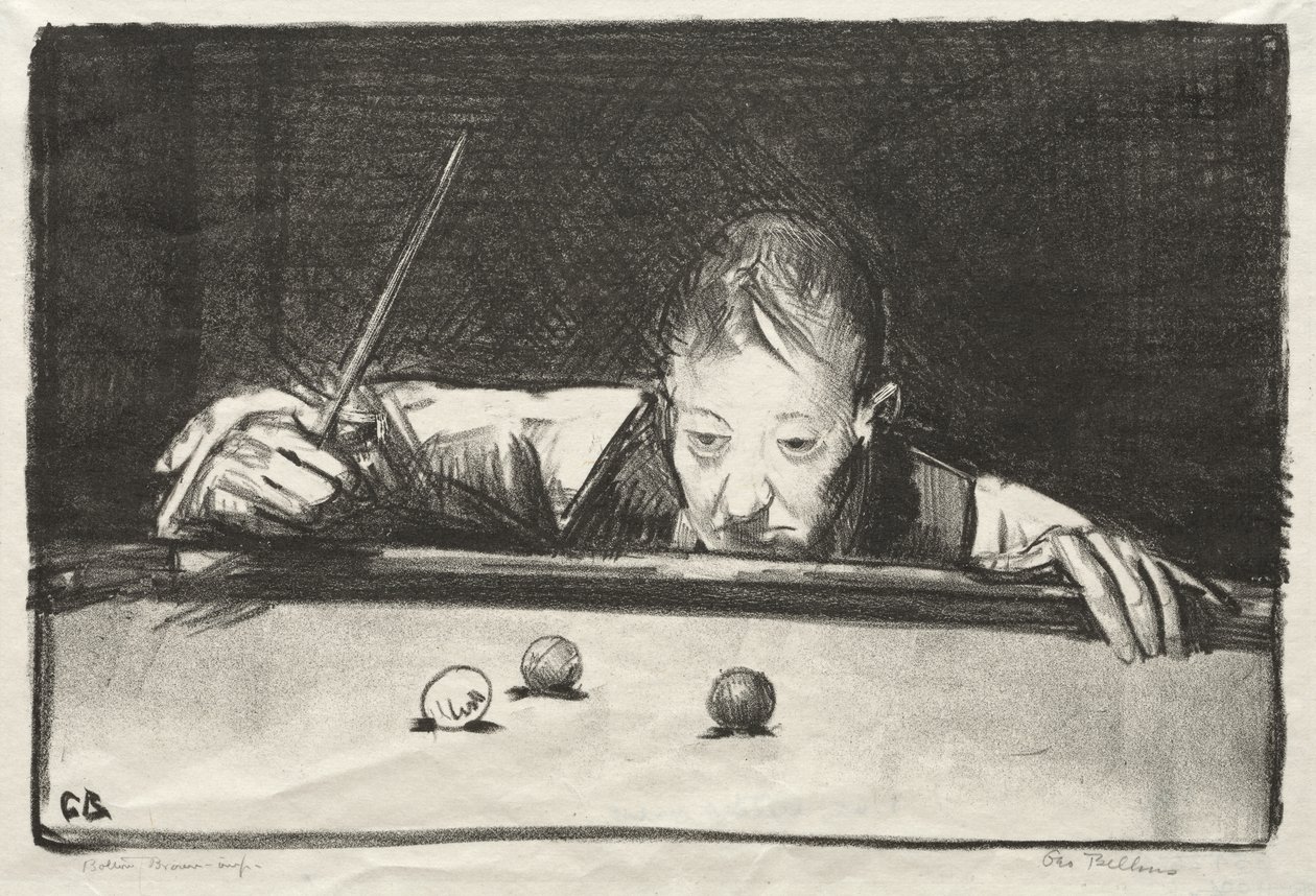 Atlet indendørs af George Bellows