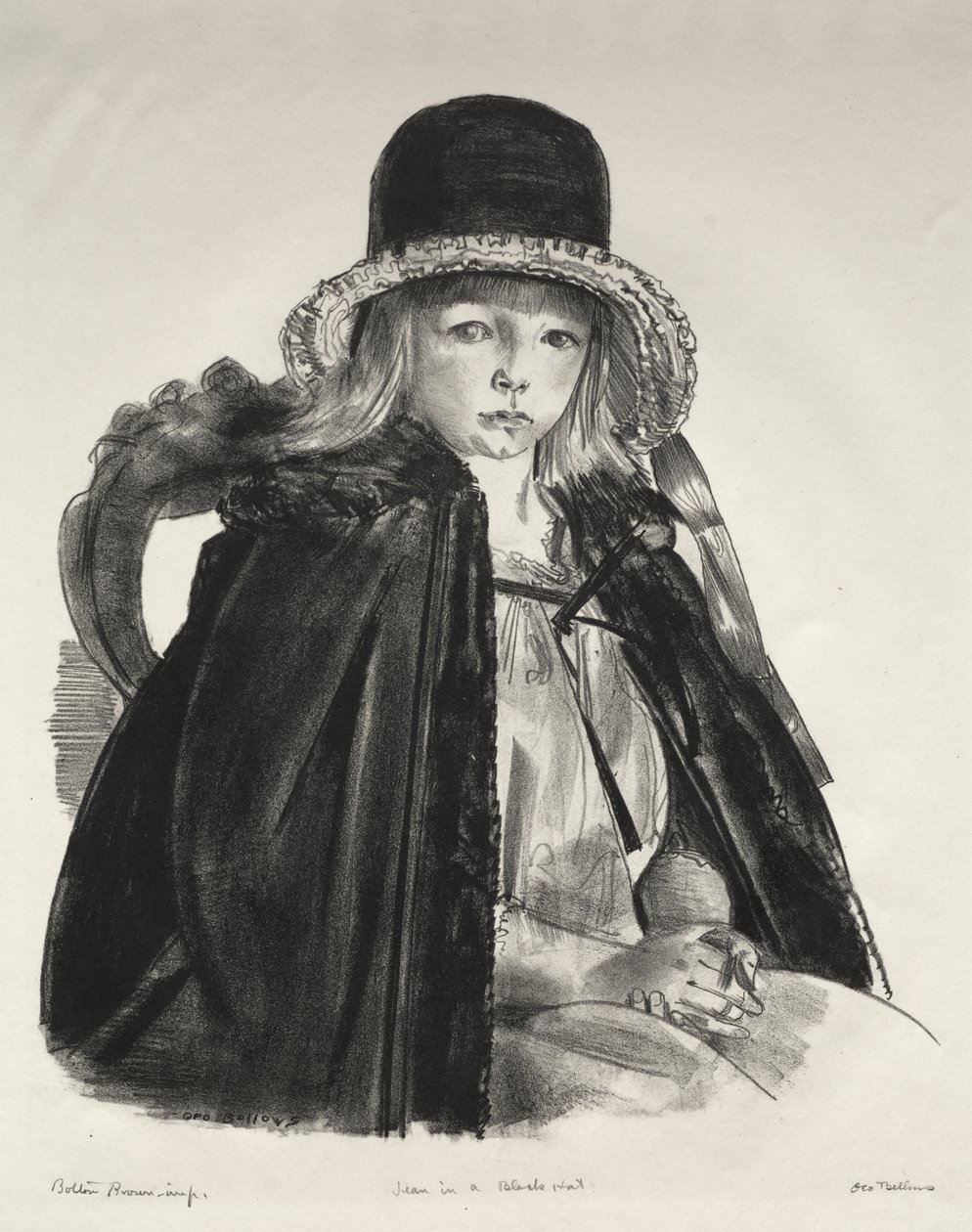 Jean med en sort hat af George Bellows