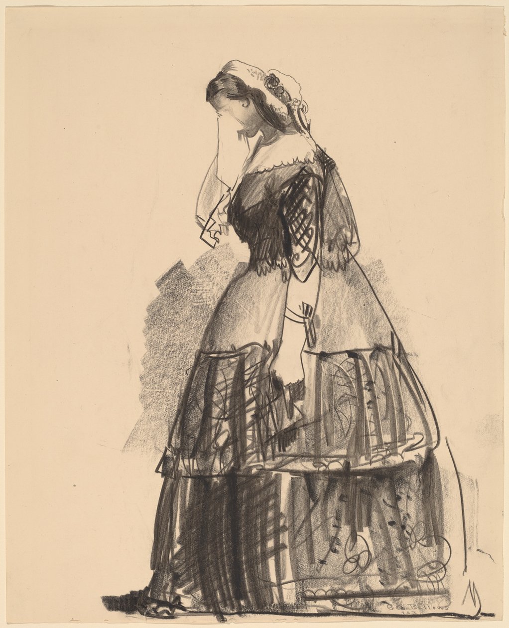 Dame af 1860 - Skuespillerinden af George Bellows