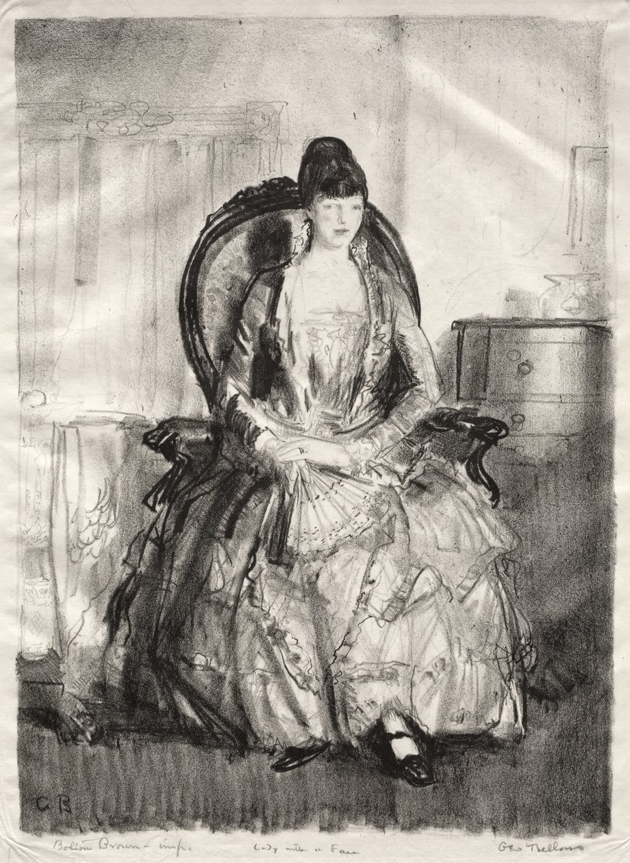 Dame med en vifte af George Bellows