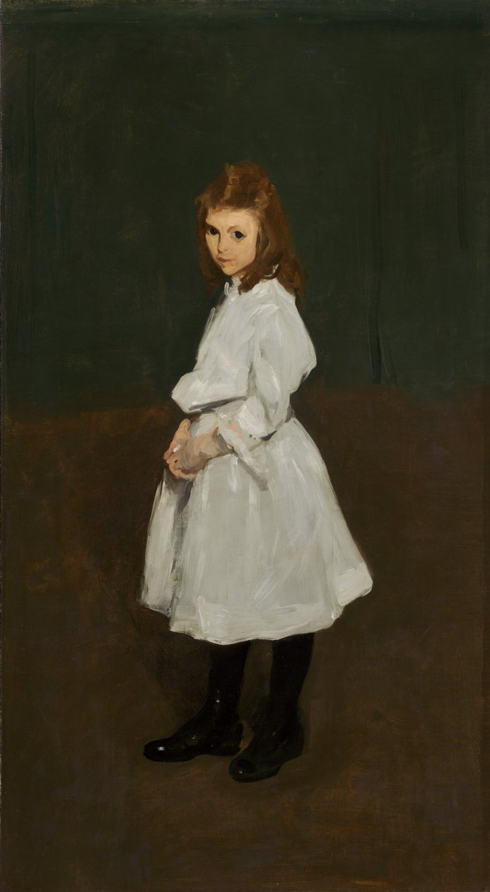 Lille pige i hvidt (Queenie Burnett) af George Bellows
