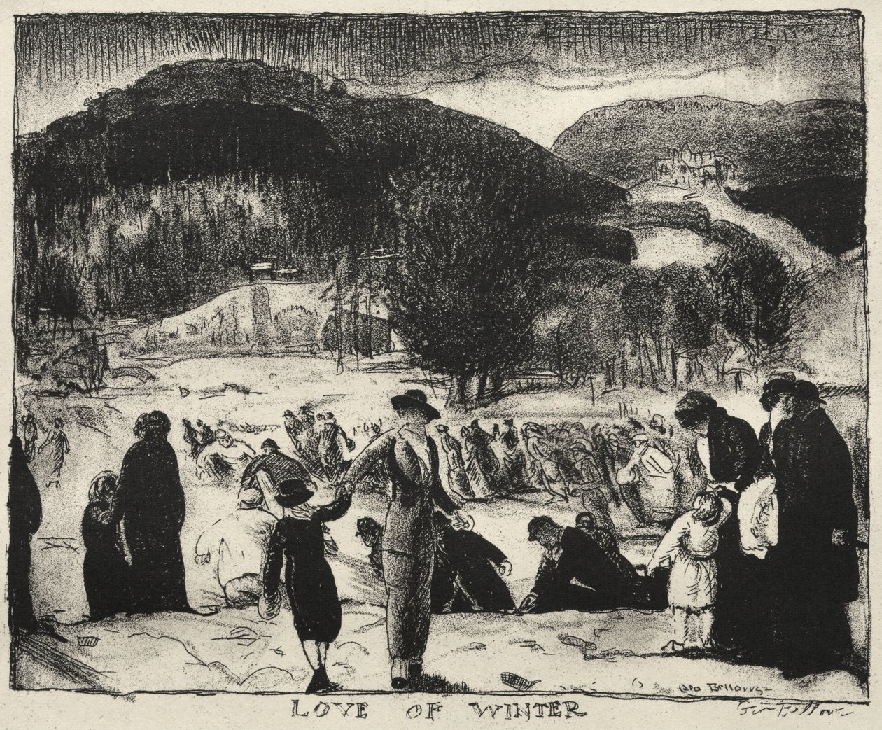 Kærlighed til vinteren, julen 1917 af George Bellows