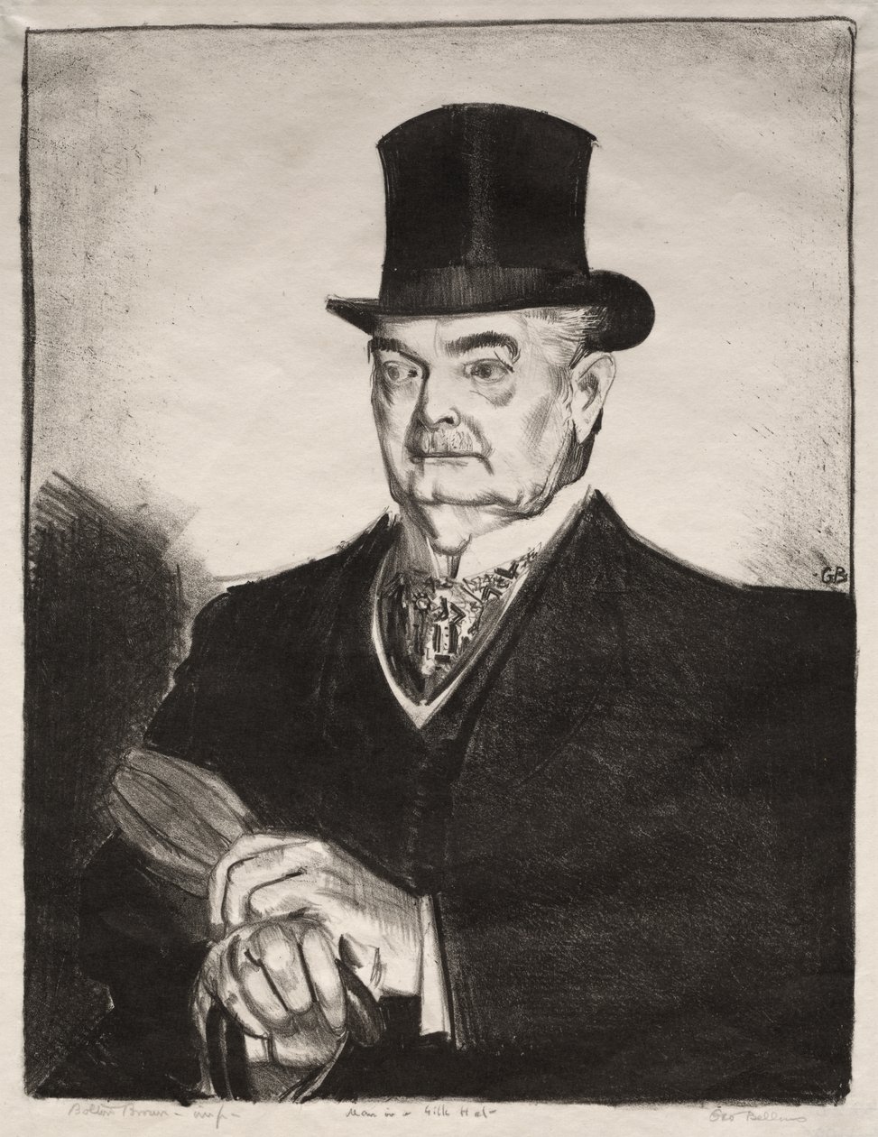 Manden med den silkehat af George Bellows