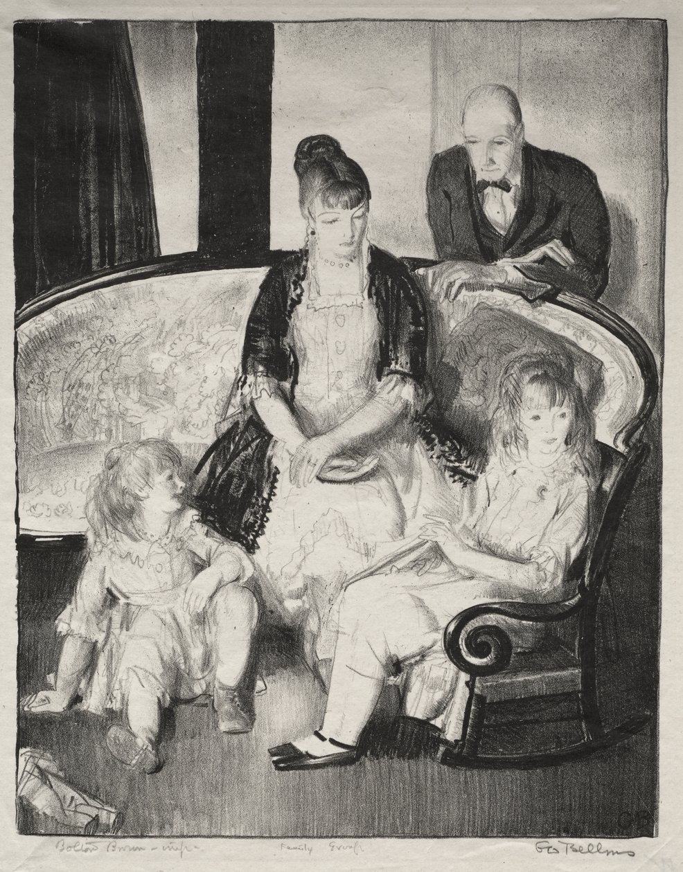 Min familie, den anden sten af George Bellows