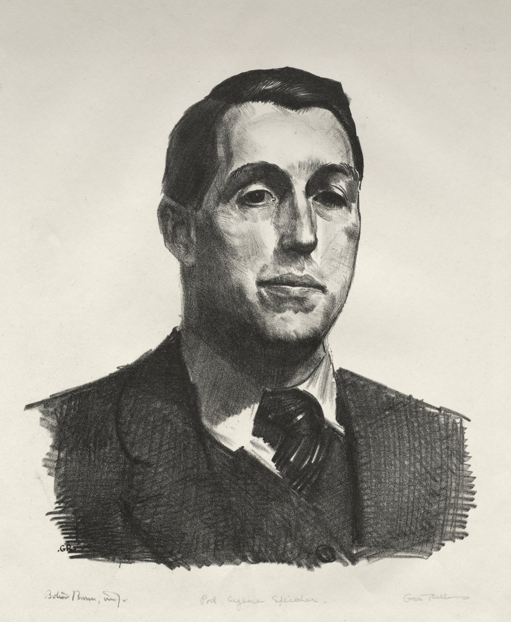 Portræt af Eugene Speicher, første sten af George Bellows