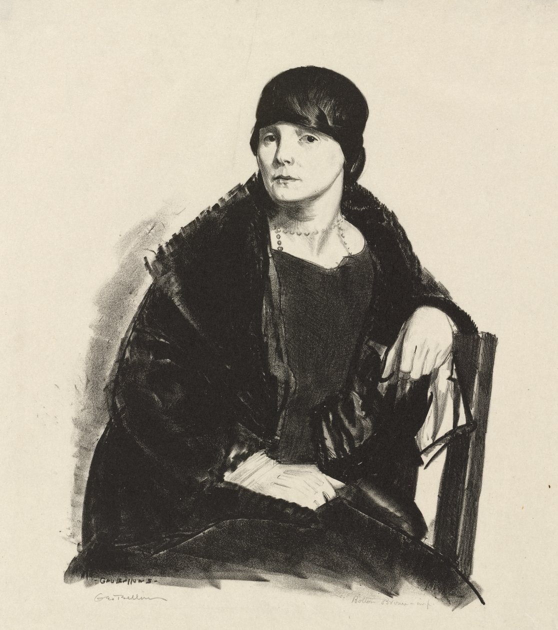 Portræt af fru R. af George Bellows