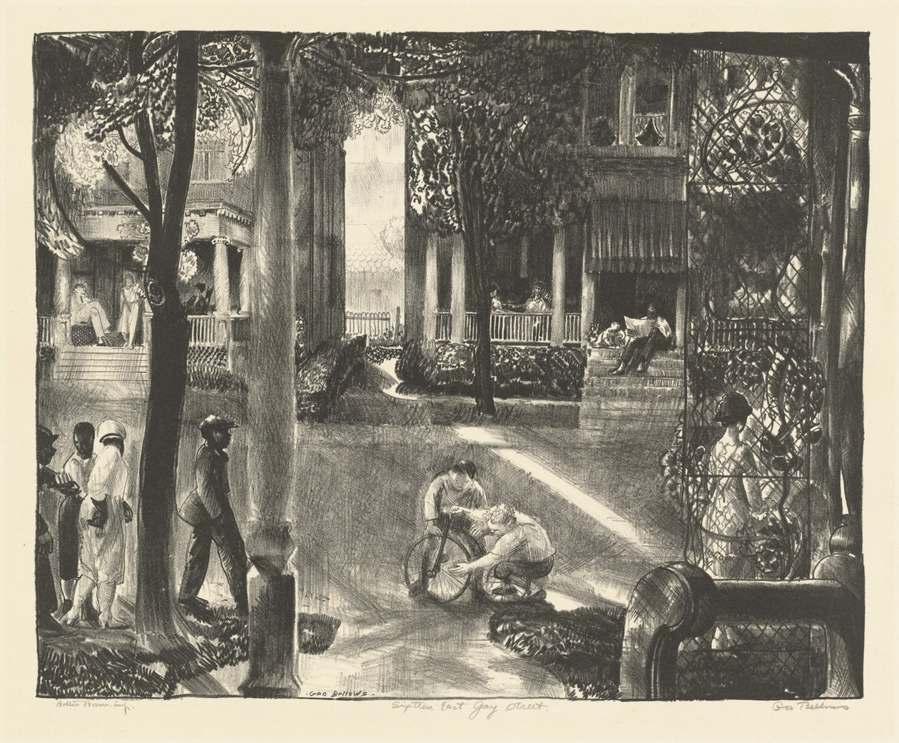 16 East Gay Street af George Bellows