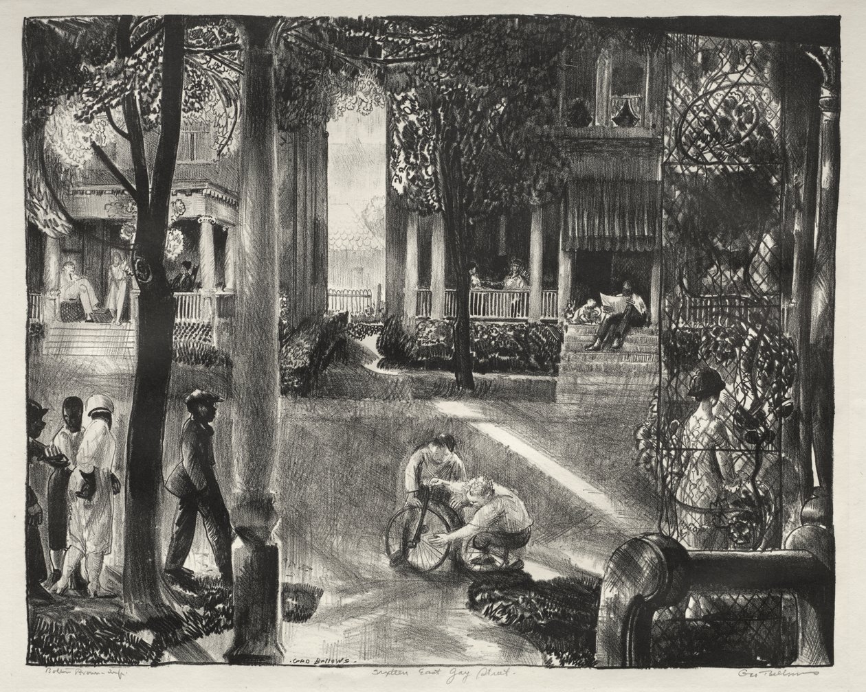 Seksten East Gay Street af George Bellows