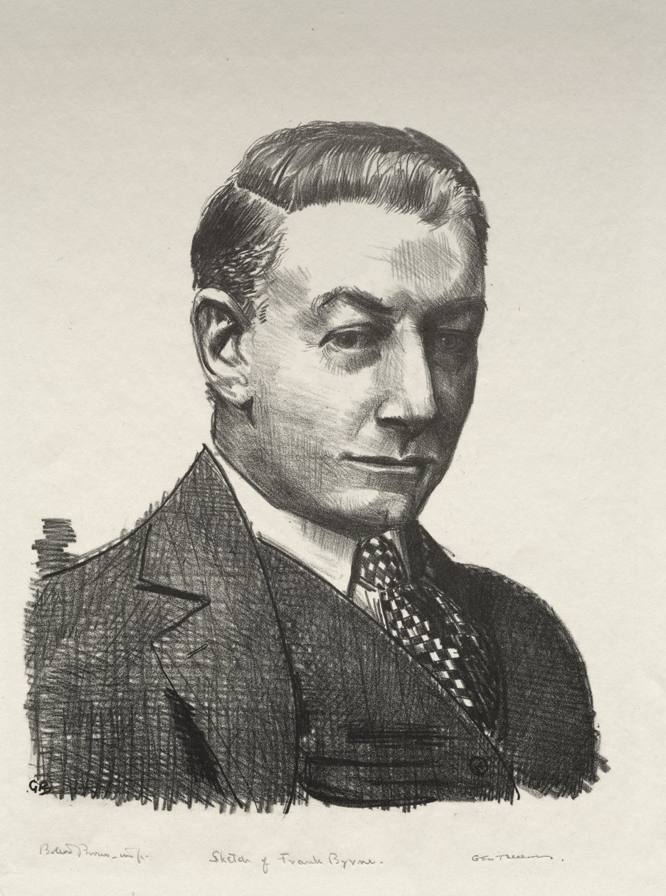 Skitse af Frank Byrne af George Bellows