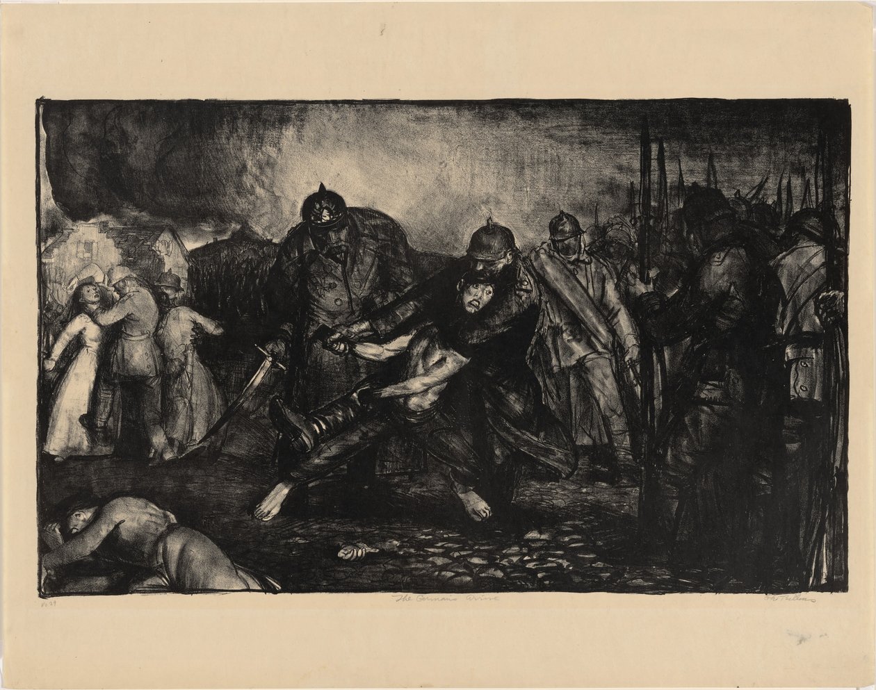 Tyskerne ankommer af George Bellows
