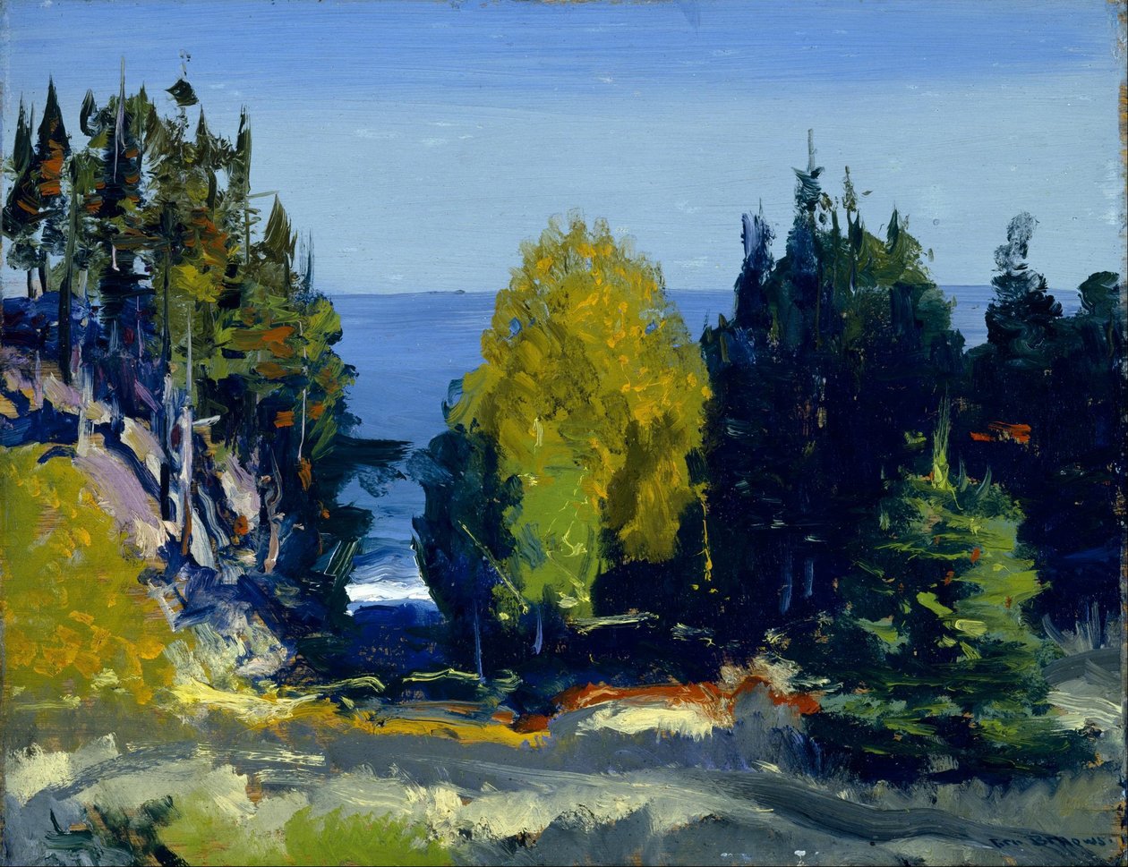 The Grove – Monhegan af George Bellows