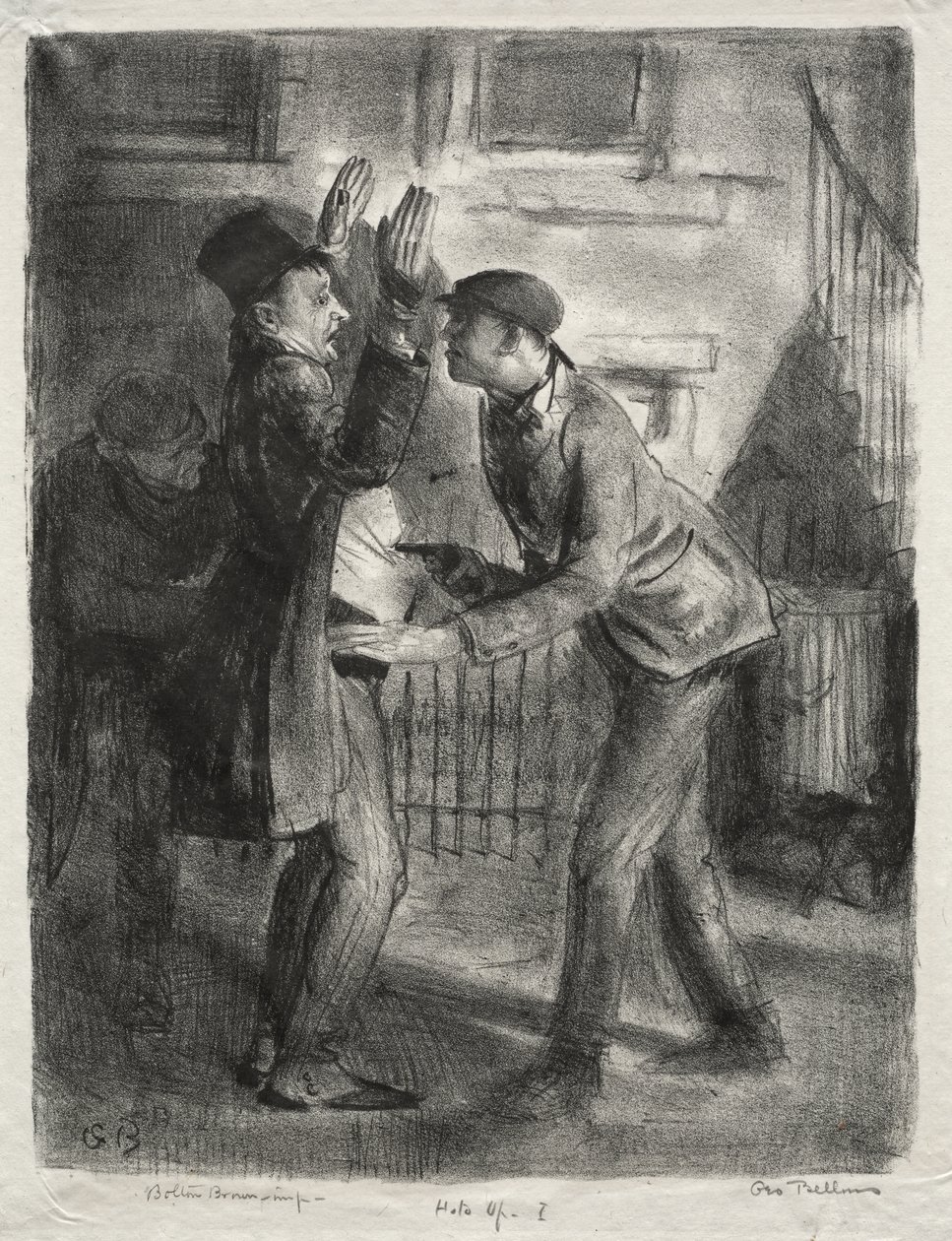Røveriet, første tilstand af George Bellows