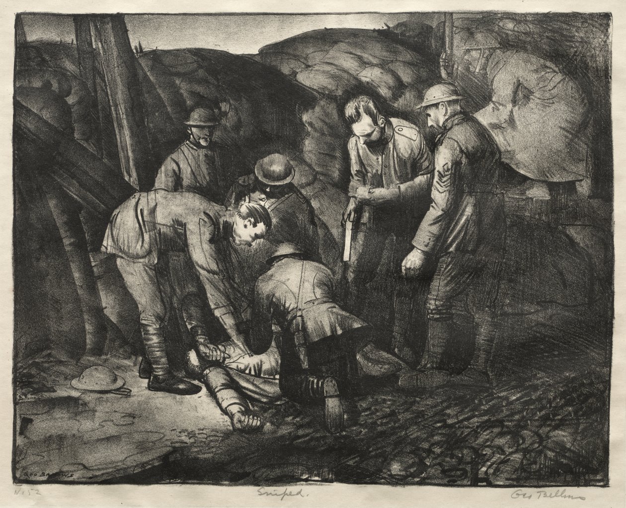 Krigsserien:  Sniped af George Bellows