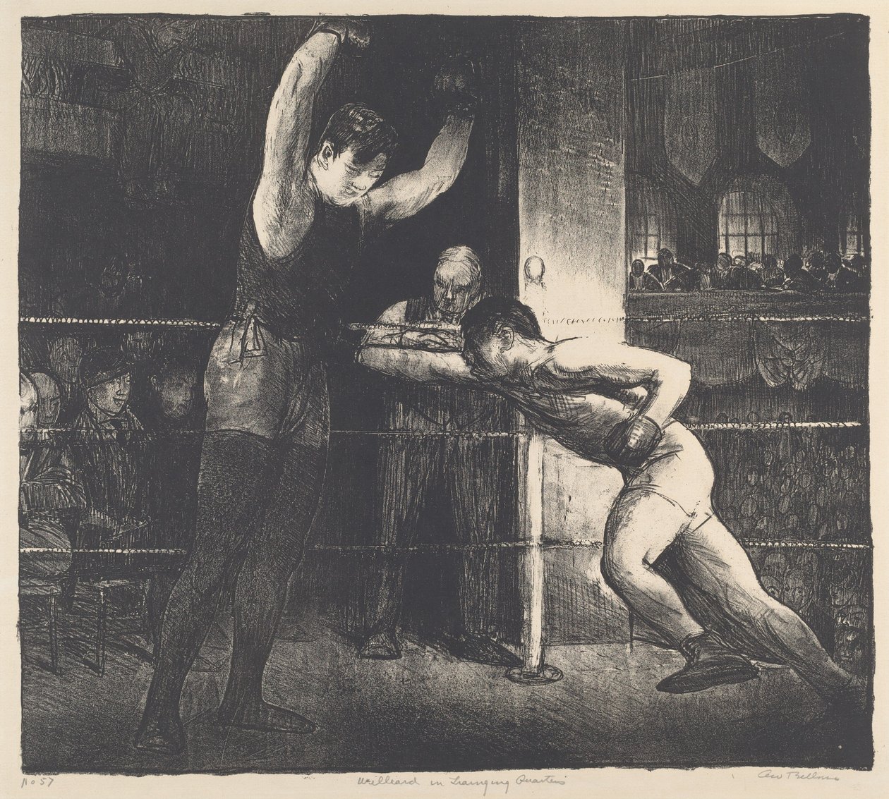 Willard i træningskvarteret af George Bellows