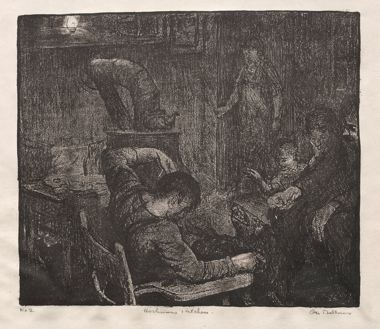 En arbejders køkken af George Bellows