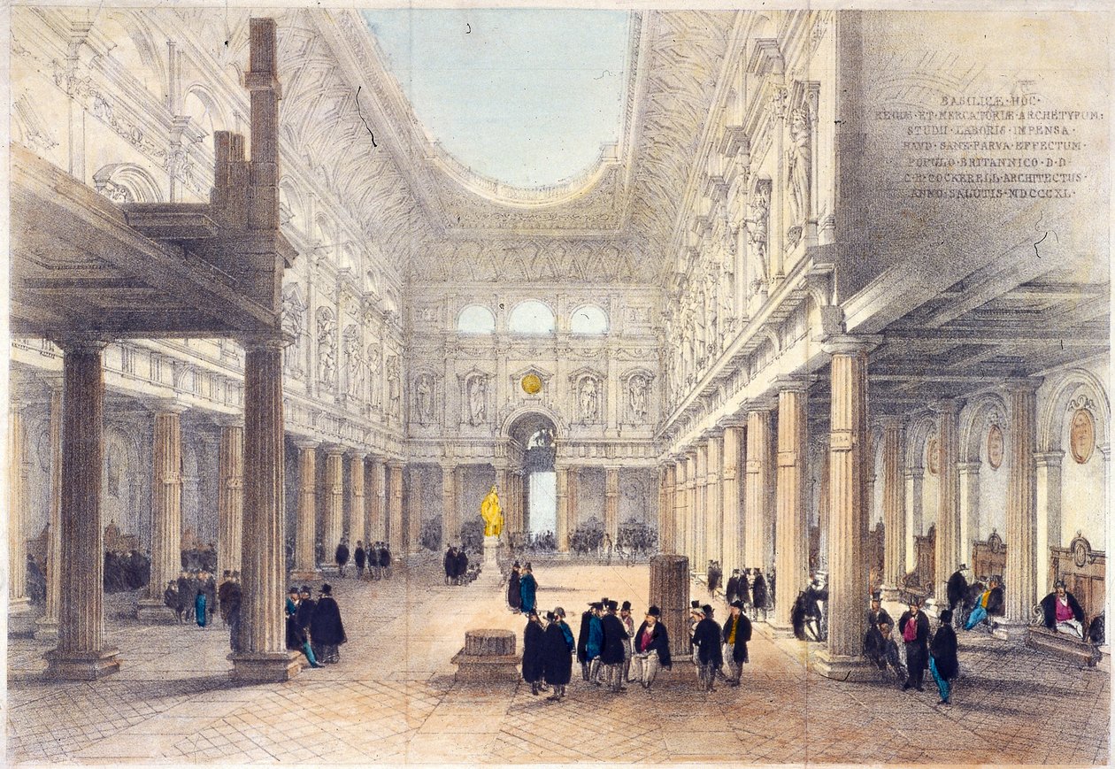 Royal Exchange 3. interiør, London, 1840 af George Belton Moore