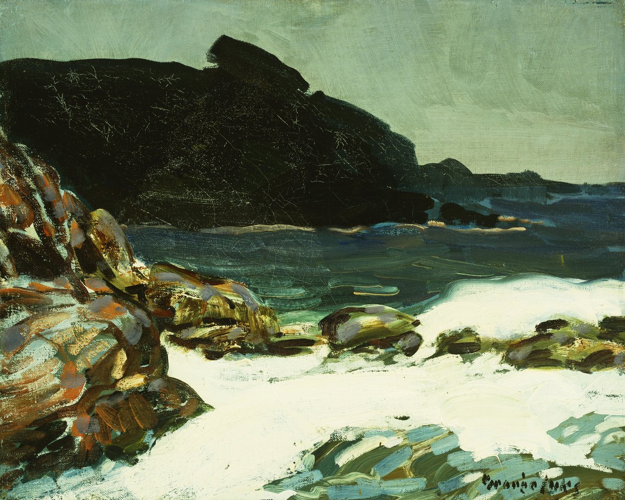 The Ledge, Cape Elizabeth, Maine af George Benjamin Luks