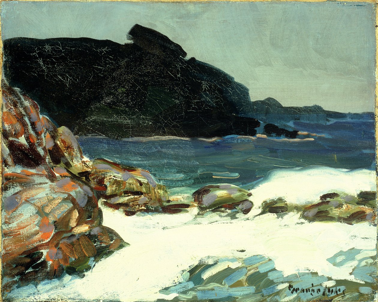The Ledge, Elizabeth, Maine (olie på lærred) af George Benjamin Luks