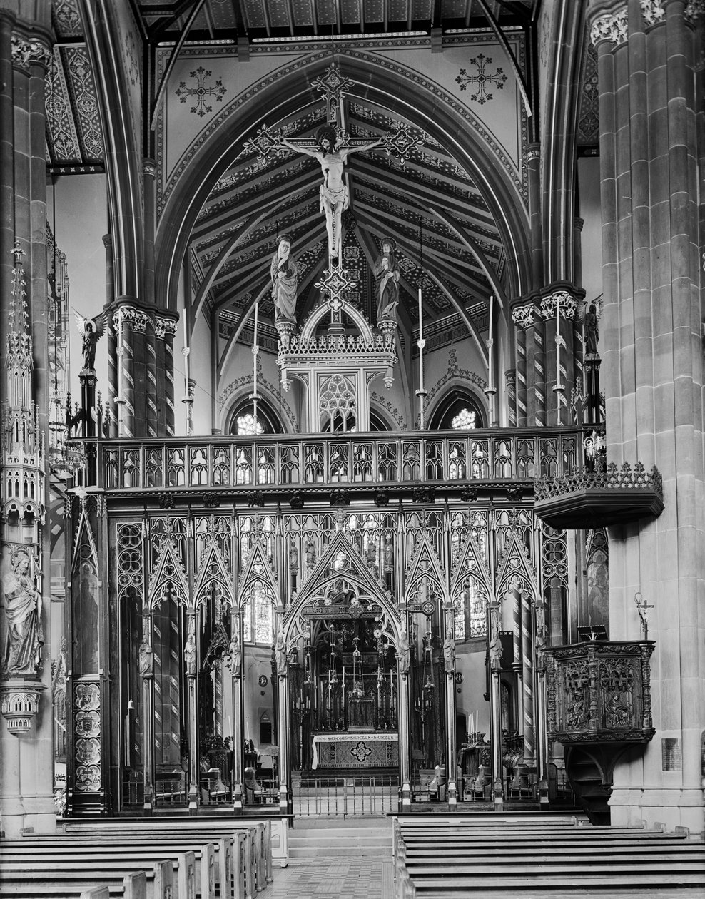 St Chads romersk-katolske katedral, Birmingham, West Midlands, c1940