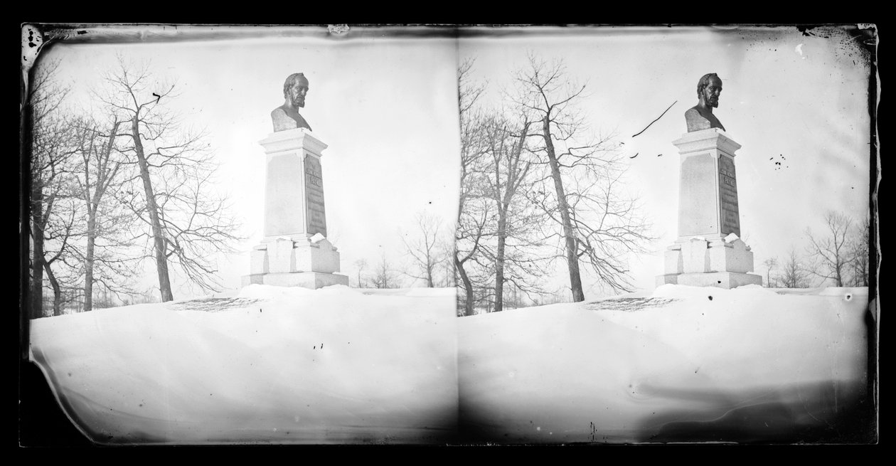 Paynes buste, Prospect Park, Brooklyn, 1872-87 (våd-kollosion negativ) af George Bradford Brainerd