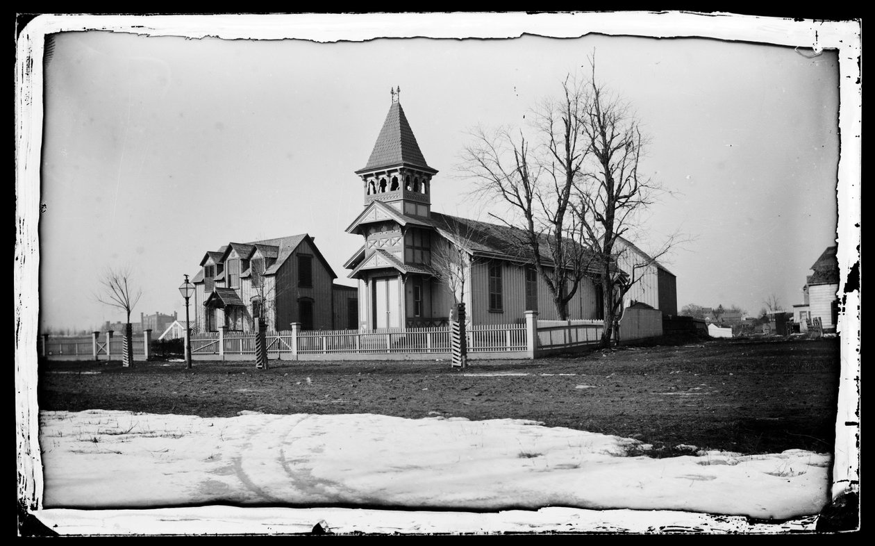 Reformed Misson, Flatbush, Brooklyn, ca. 1872-87 (vådkollosion negativ) af George Bradford Brainerd