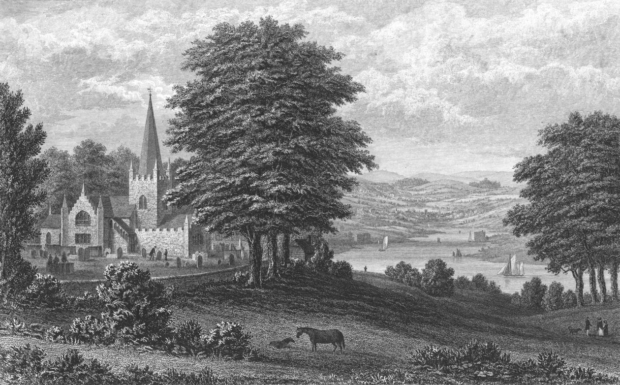 Whippingham Church, Isle of Wight, 1851 af George Brannon