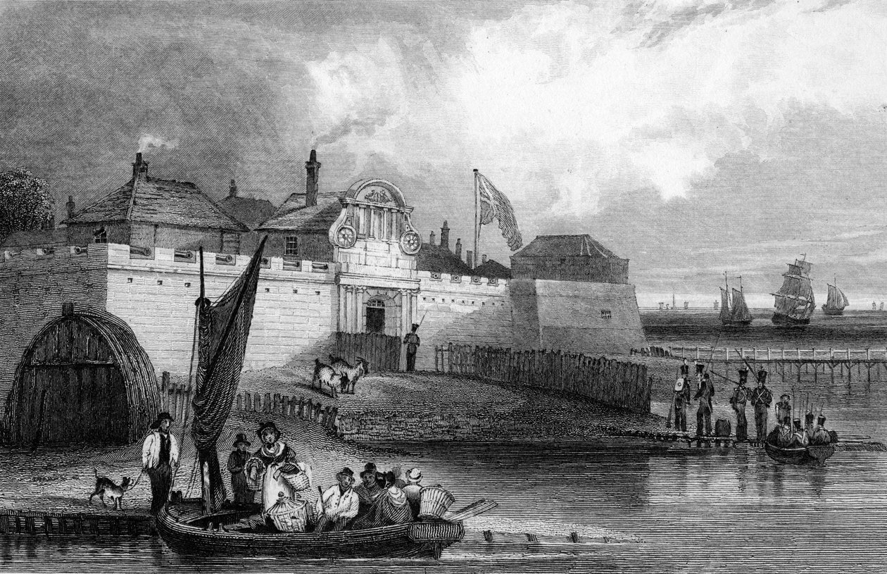 Tilbury Fort, Essex, graveret af Henry Adlard, ca. 1832 af George Bryant Campion