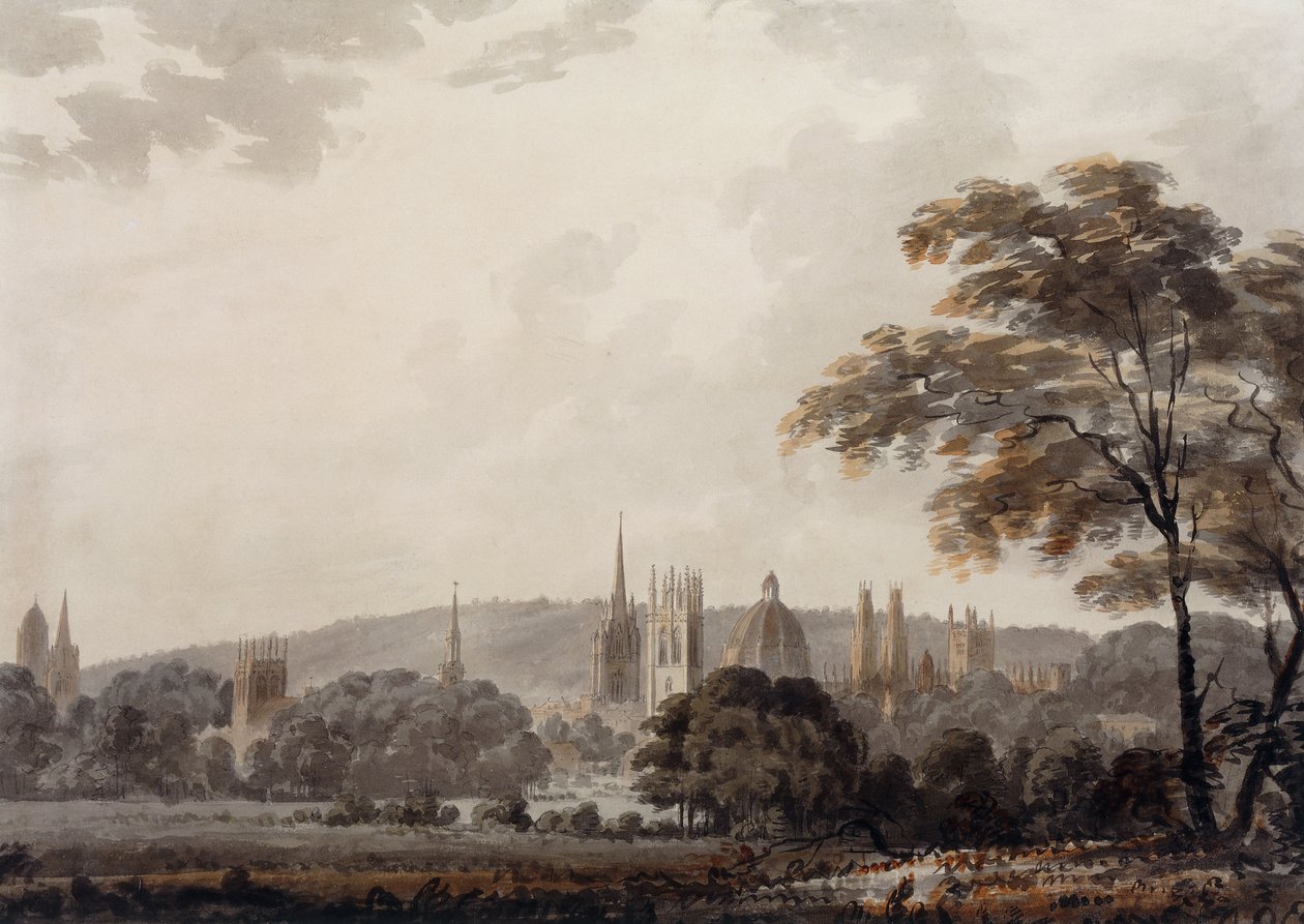 View of the Towers and Spiers of Oxford, Oxfordshiredani af George Bulteer Fisher