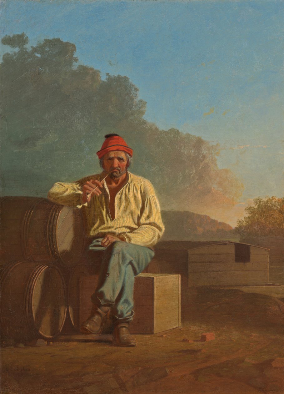 Mississippi Boatman af George Caleb Bingham