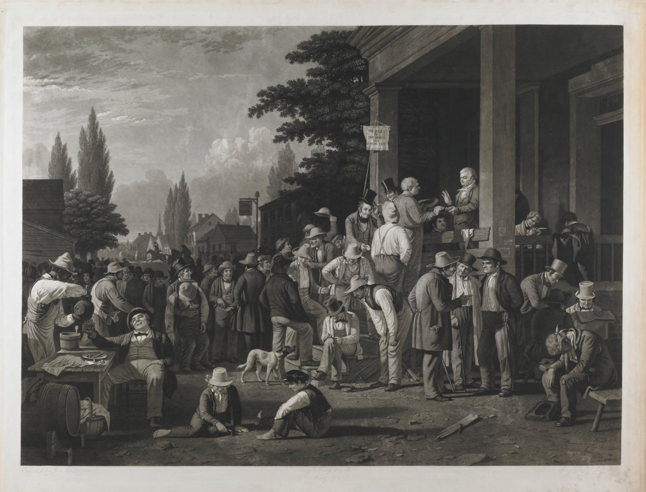 Bevis 17 fra "Amtsvalget" af George Caleb Bingham