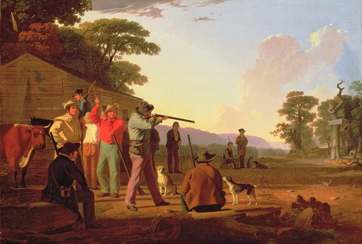 Shooting for the Beef, 1850 af George Caleb Bingham