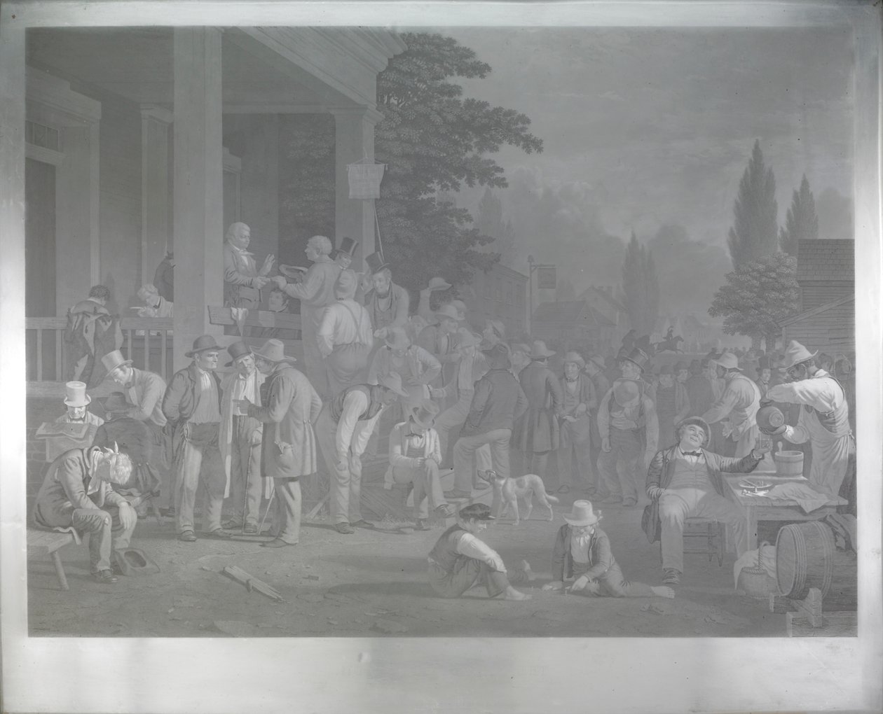 Stålplade til "The County Election" af George Caleb Bingham