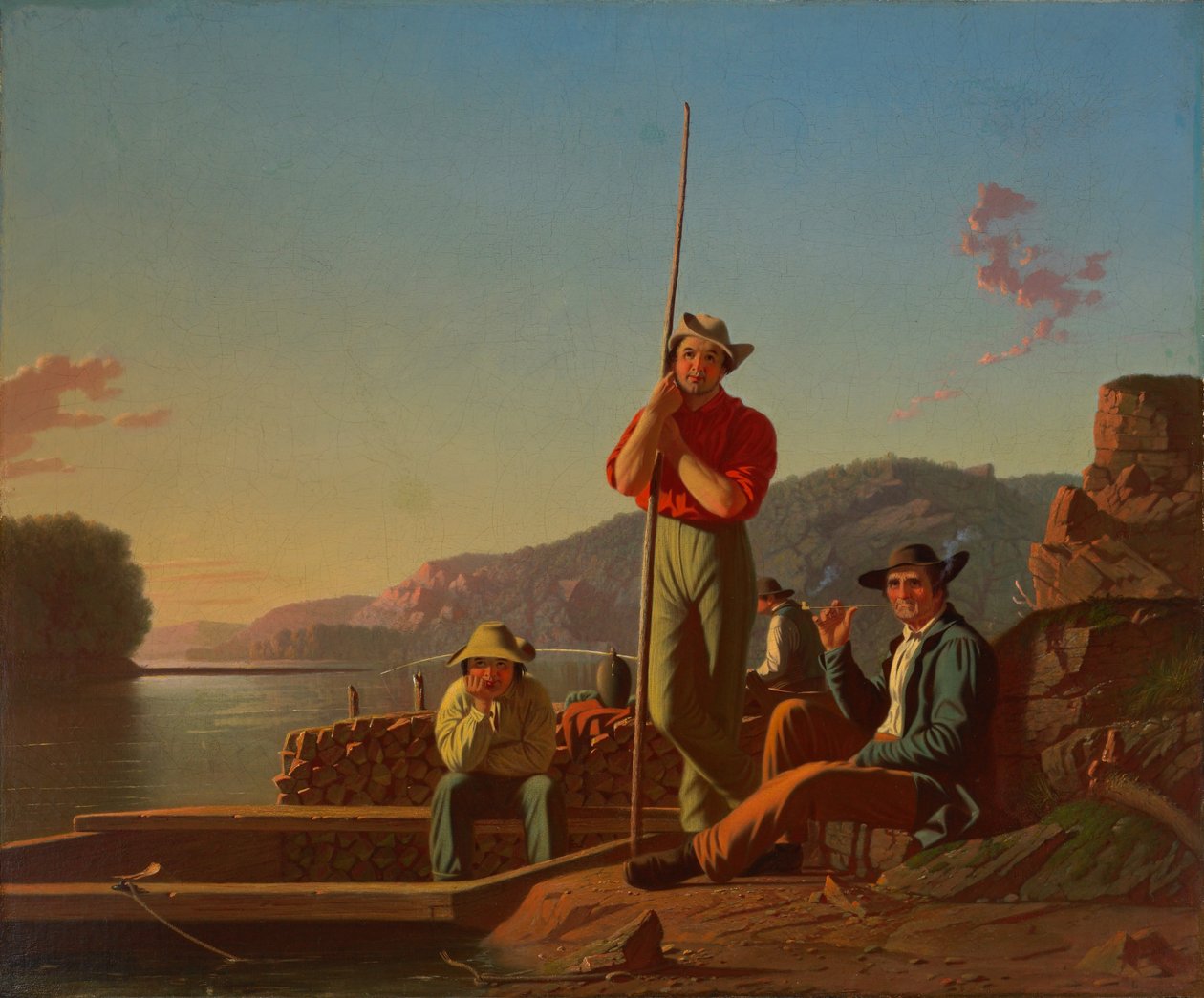 Træbåden af George Caleb Bingham