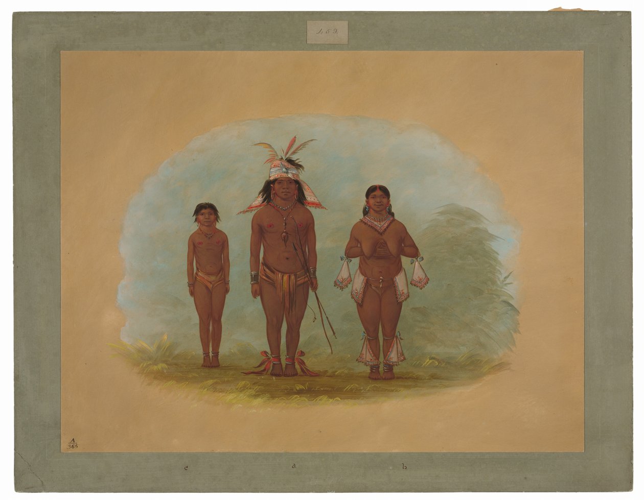 En Chetibo-familie af George Catlin