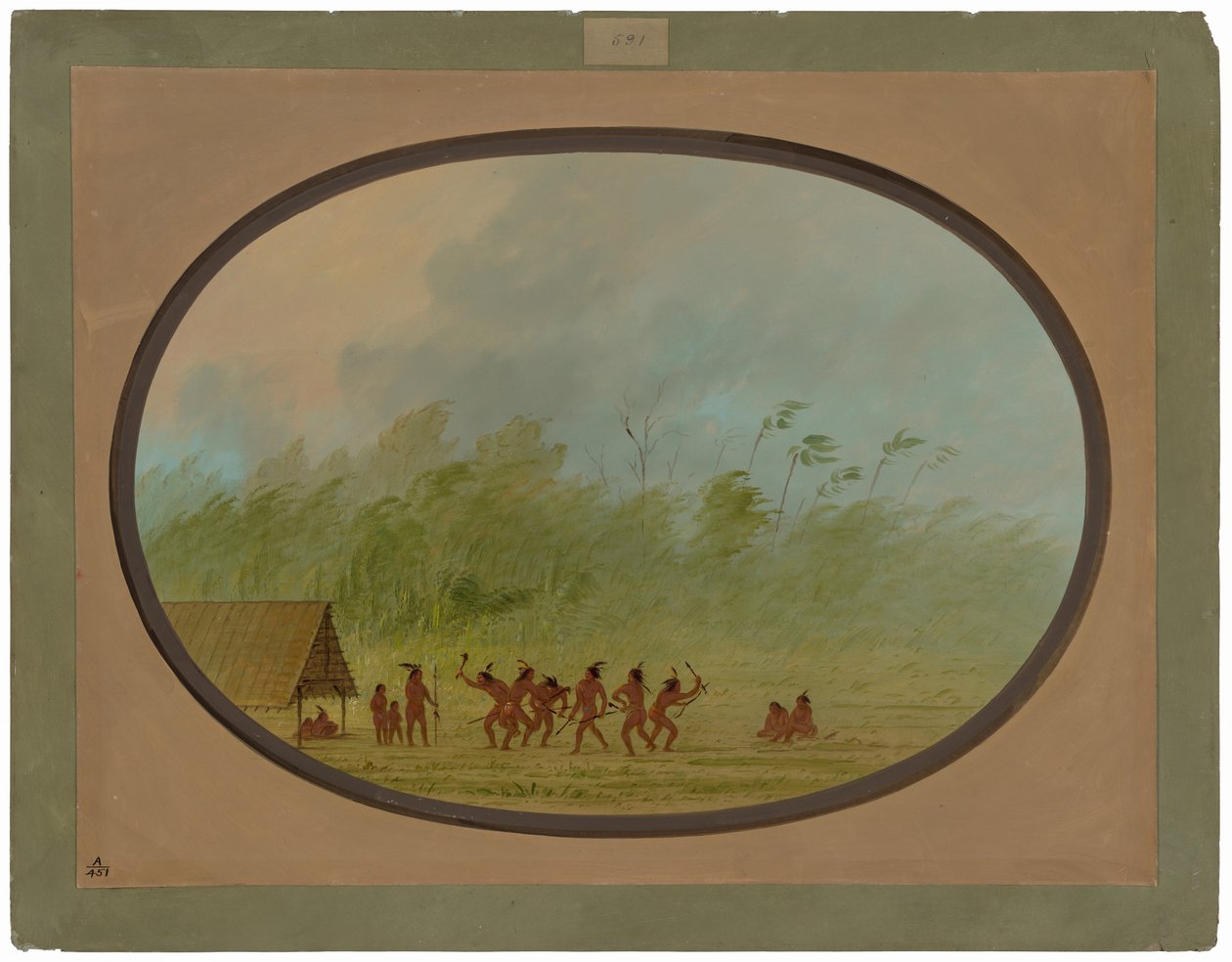 En Connibo-wigwam af George Catlin