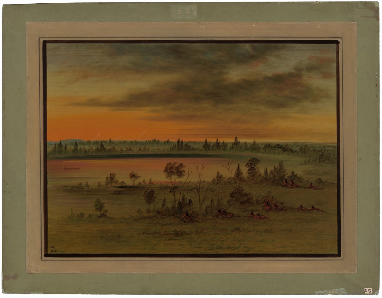 Et Sioux-krigsparti af George Catlin