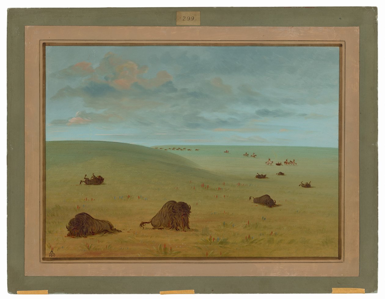 Efter Buffalo Chase - Sioux af George Catlin