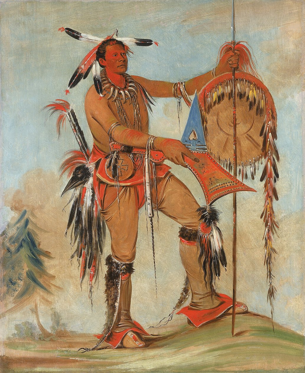 Ah-móu-a, Hvalen, en af Kee-o-kúks vigtigste krigere af George Catlin