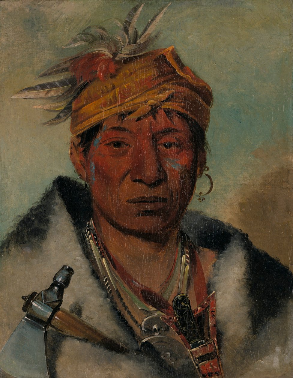 Ah-yaw-ne-tak-oar-ron, krigeren af George Catlin