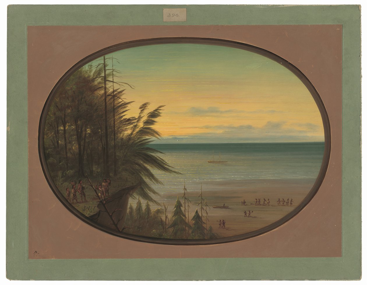 En indisk stige - Nayas-indianere af George Catlin