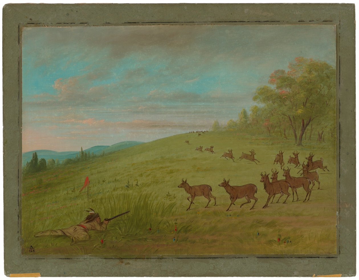 Antilopeskydning - Assinneboine af George Catlin