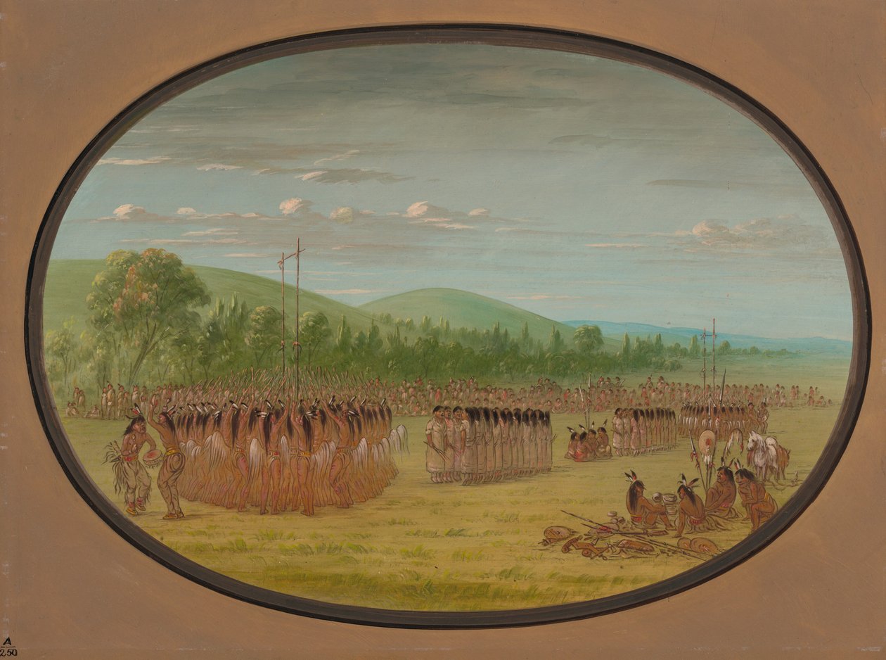 Ball-Play Dance - Choctaw, 18611869. af George Catlin
