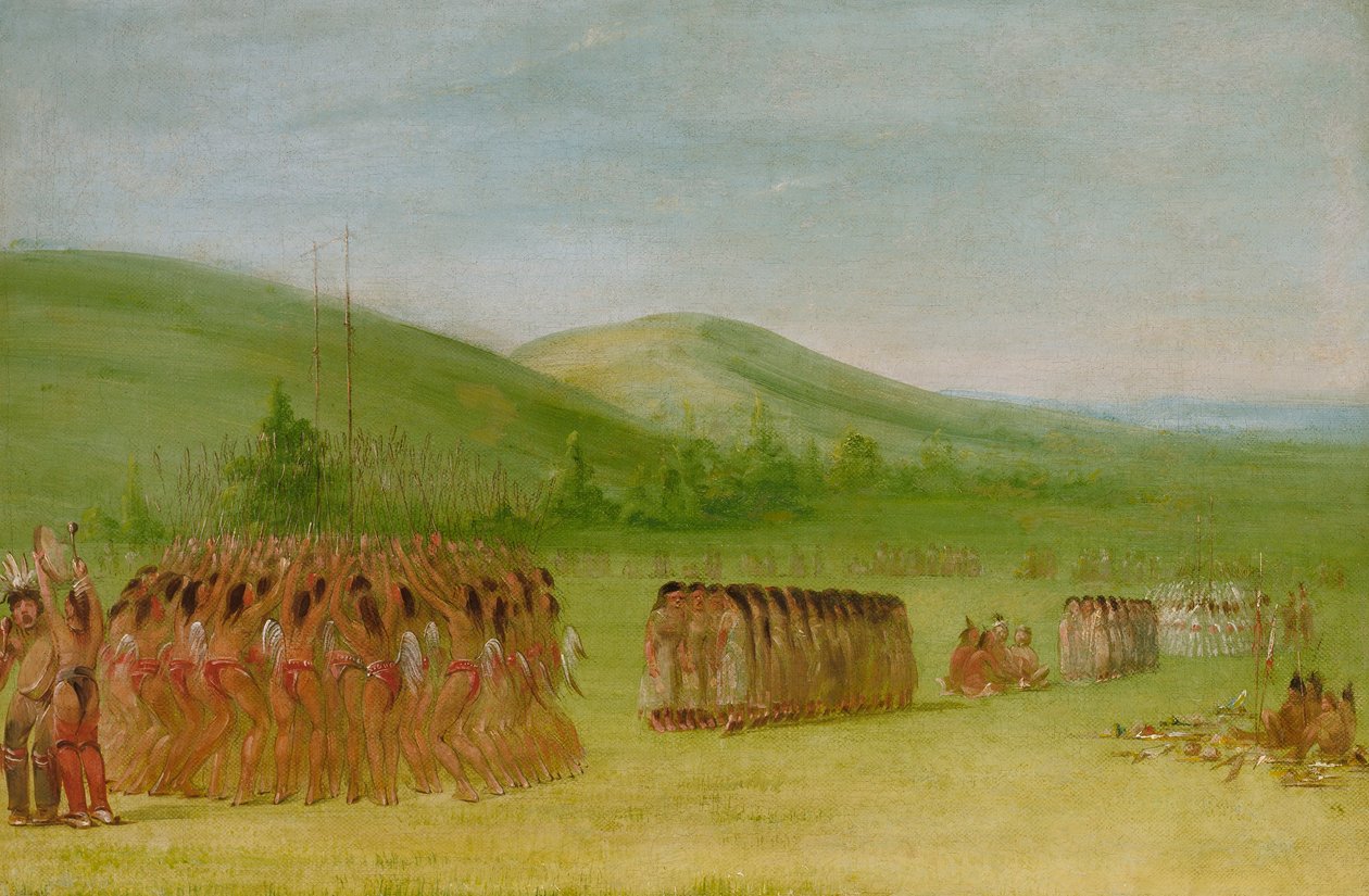 Boldspilsdans, Choctaw af George Catlin